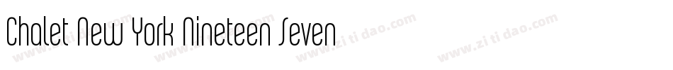 Chalet New York Nineteen Seventy字体转换